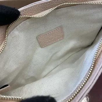 Gucci 815278 GG Emblem super mini bag Beige