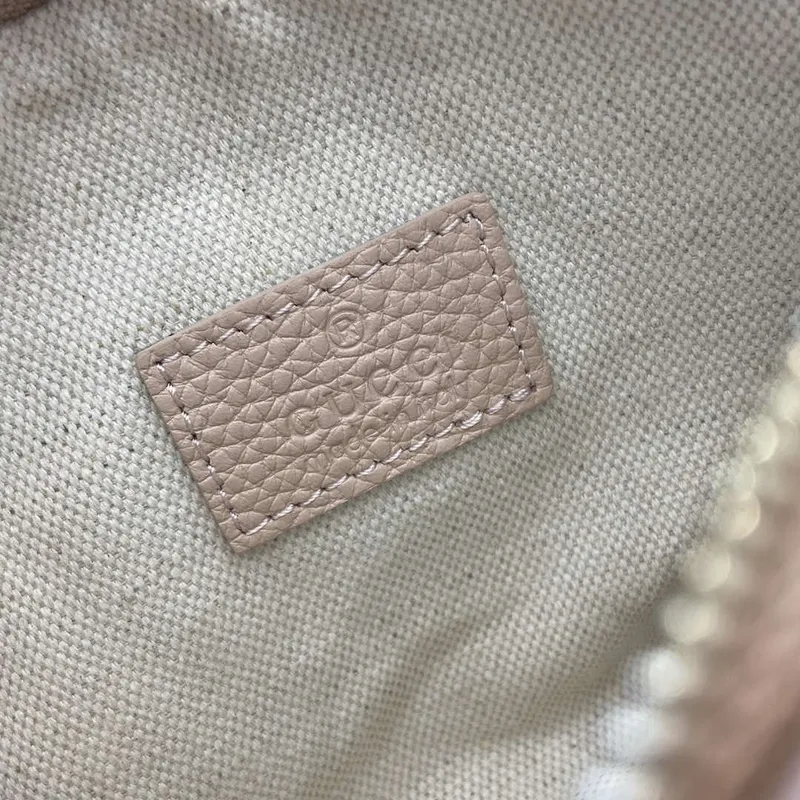 Gucci 815278 GG Emblem super mini bag Beige