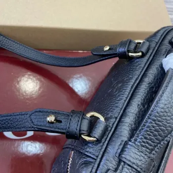 Gucci 815949 GG Emblem super mini bag Black