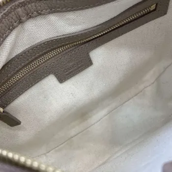 Gucci 820453 GG Emblem Medium Shoulder bag Apricot