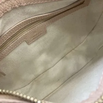 Gucci 820453 GG Emblem Medium Shoulder bag Beige