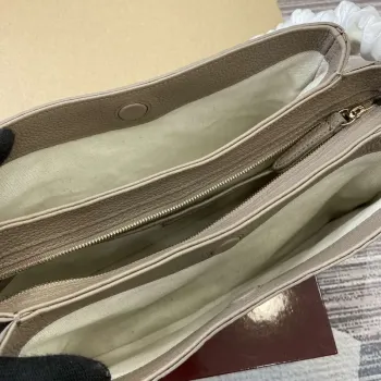 Gucci 815263 GG Emblem Small Shoulder Bag Apricot