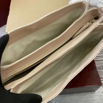 Gucci 815263 GG Emblem Small Shoulder Bag Beige