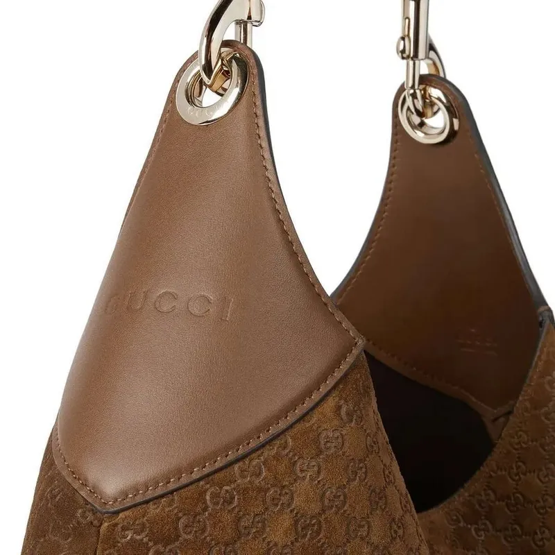 Gucci 815924 Gucci Body Suede Medium Shoulder Bag Brown