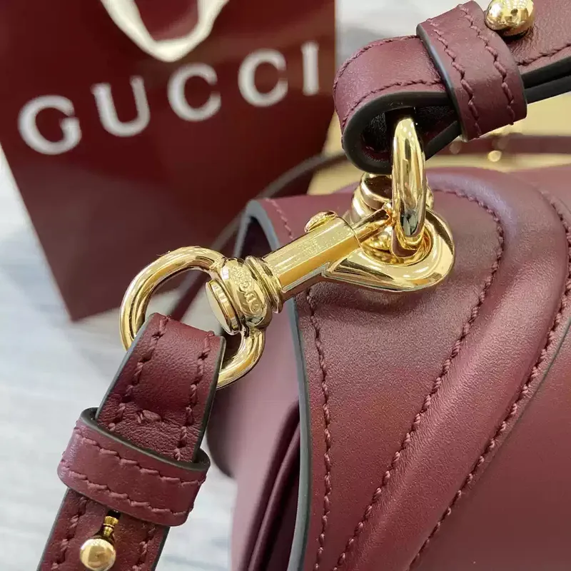 Gucci 815719 Gucci Blondie Medium top handle bag Wine Red