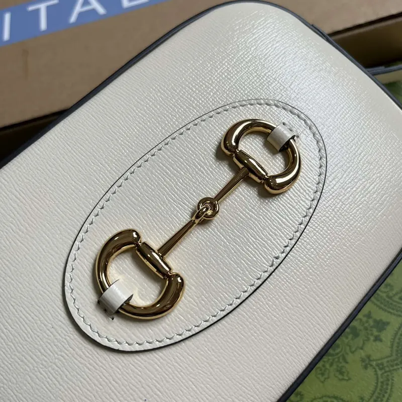 Gucci Horsebit 1955 mini shoulder bag 760196 White