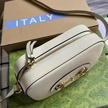 Gucci Horsebit 1955 mini shoulder bag 760196 White