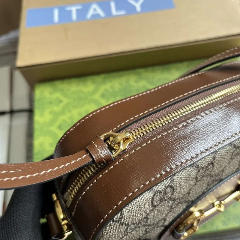 Gucci Horsebit 1955 mini shoulder bag 760196 Brown &Beige