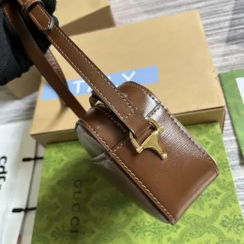 Gucci Horsebit 1955 mini shoulder bag 760196 Brown