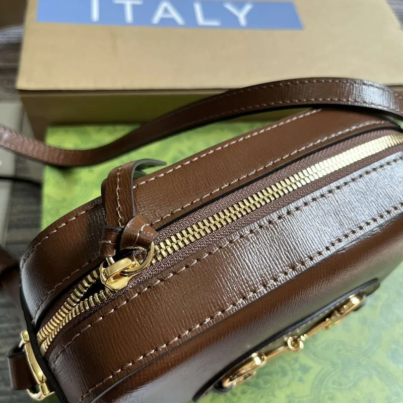 Gucci Horsebit 1955 mini shoulder bag 760196 Brown