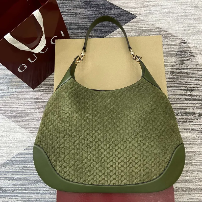 Gucci 815924 Gucci B Medium Shoulder Bag Green