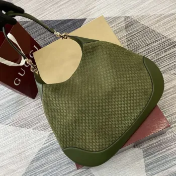 Gucci 815924 Gucci B Medium Shoulder Bag Green