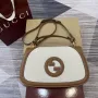Gucci 815716 Gucci Blondie Medium top handle bag Brown & Beige cotton linen canvas