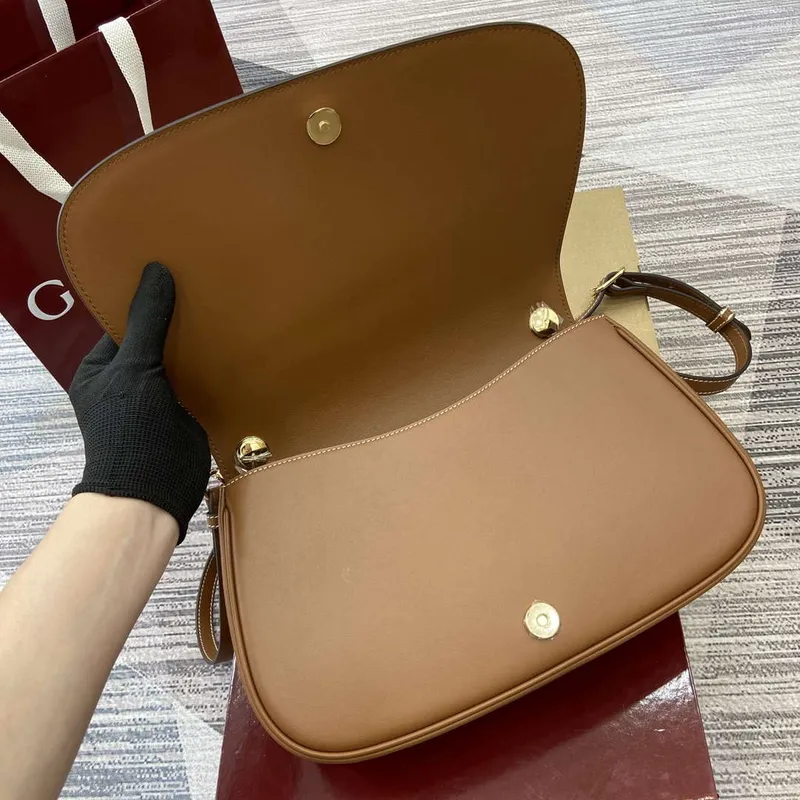 Gucci 815716 Gucci Blondie Medium top handle bag Brown & Beige cotton linen canvas