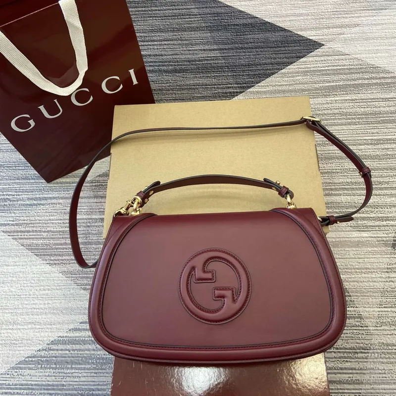 Gucci 815716 Gucci Blondie Medium top handle bag Wine Red