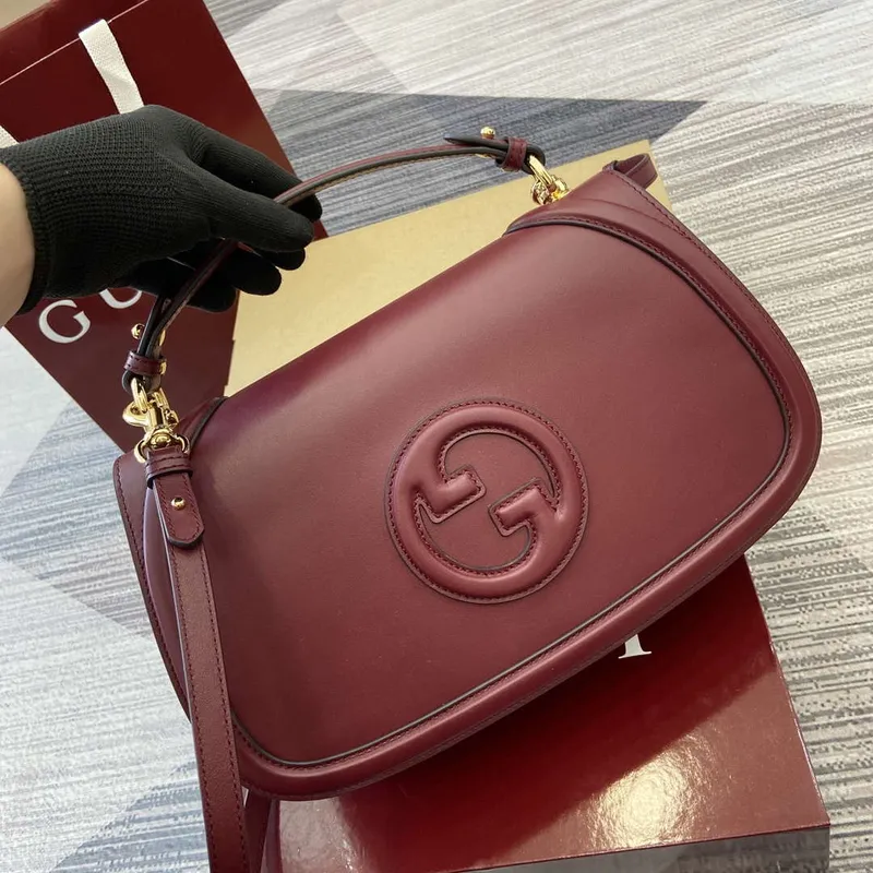 Gucci 815716 Gucci Blondie Medium top handle bag Wine Red