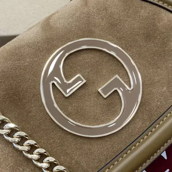 Gucci 815711 Gucci Blondie mini shoulder bag Suede Leather dark brown