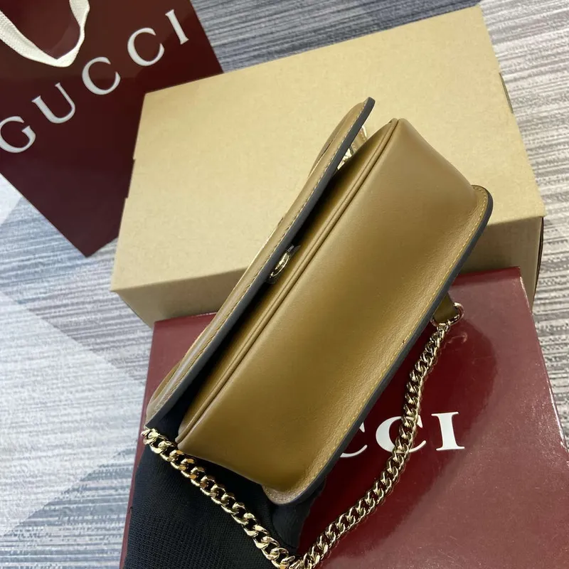 Gucci 815711 Gucci Blondie mini shoulder bag Suede Leather dark brown