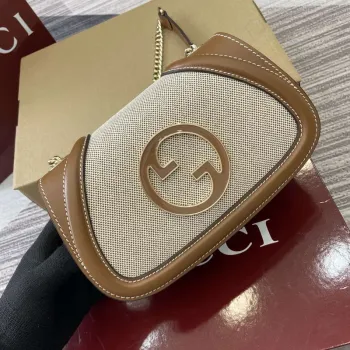 Gucci 815711 Gucci Blondie mini shoulder bag Bronw & Beige