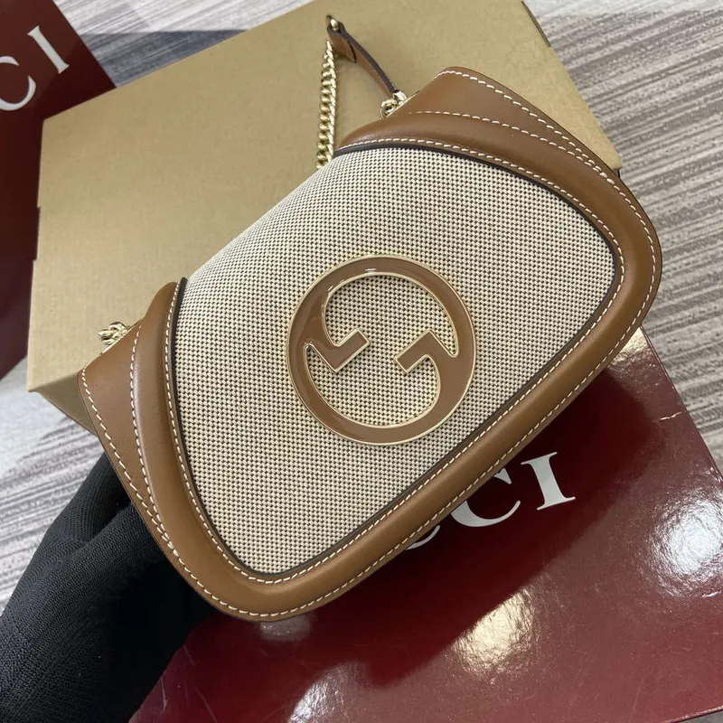 Gucci 815711 Gucci Blondie mini shoulder bag Bronw & Beige