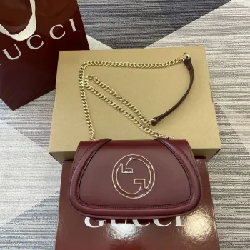 Gucci 815711 Gucci Blondie mini shoulder bag Wine Red