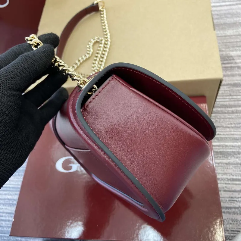Gucci 815711 Gucci Blondie mini shoulder bag Wine Red