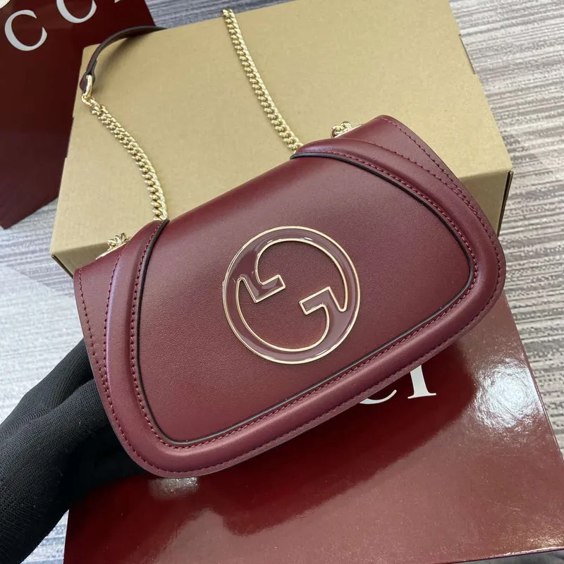 Gucci 815711 Gucci Blondie mini shoulder bag Wine Red