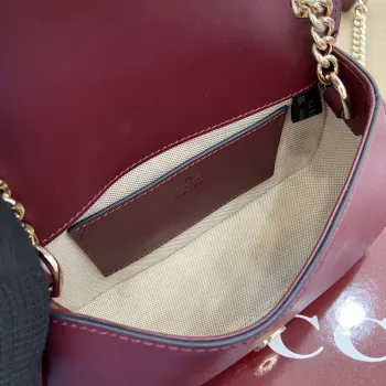 Gucci 815711 Gucci Blondie mini shoulder bag Wine Red