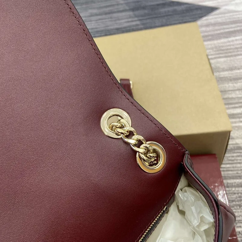 Gucci 815715 Gucci Blondie small shoulder bag Wine Red