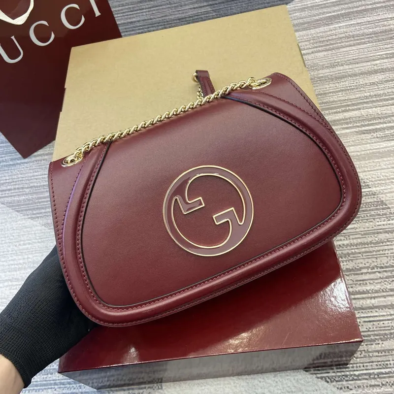 Gucci 815715 Gucci Blondie small shoulder bag Wine Red