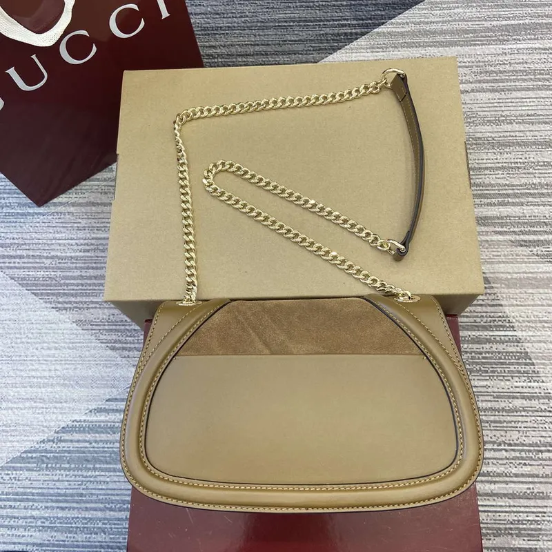 Gucci 815715 Gucci Blondie small shoulder bag Brown Suede leather