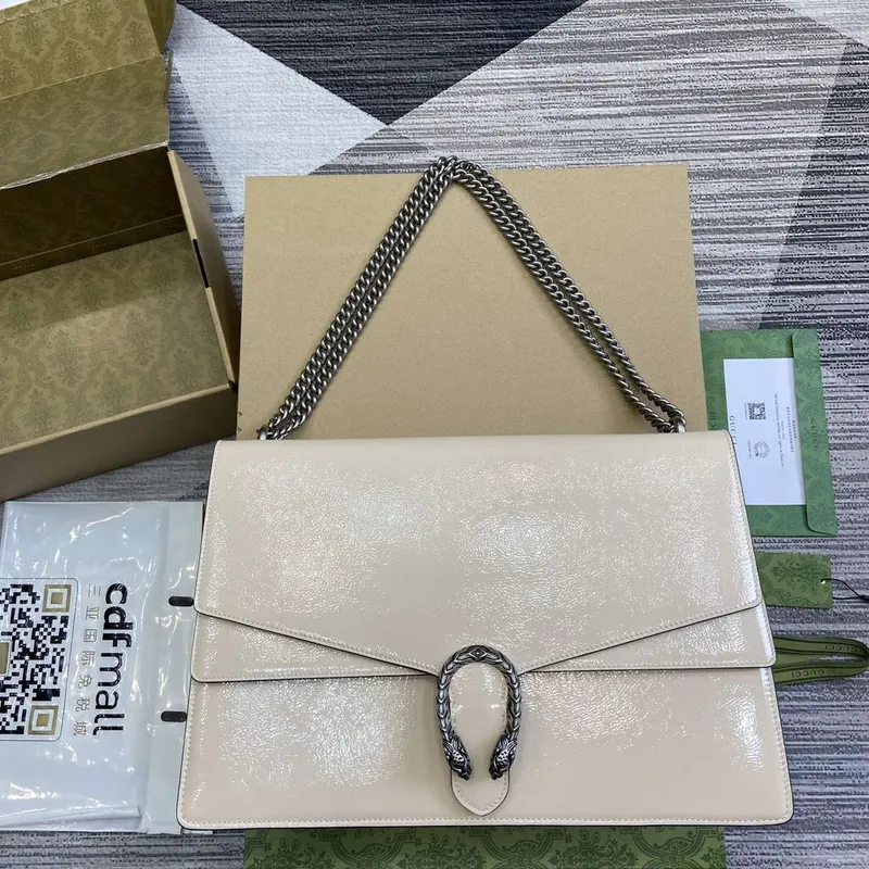 Gucci 795003 Dionysus large shoulder bag Light Gray