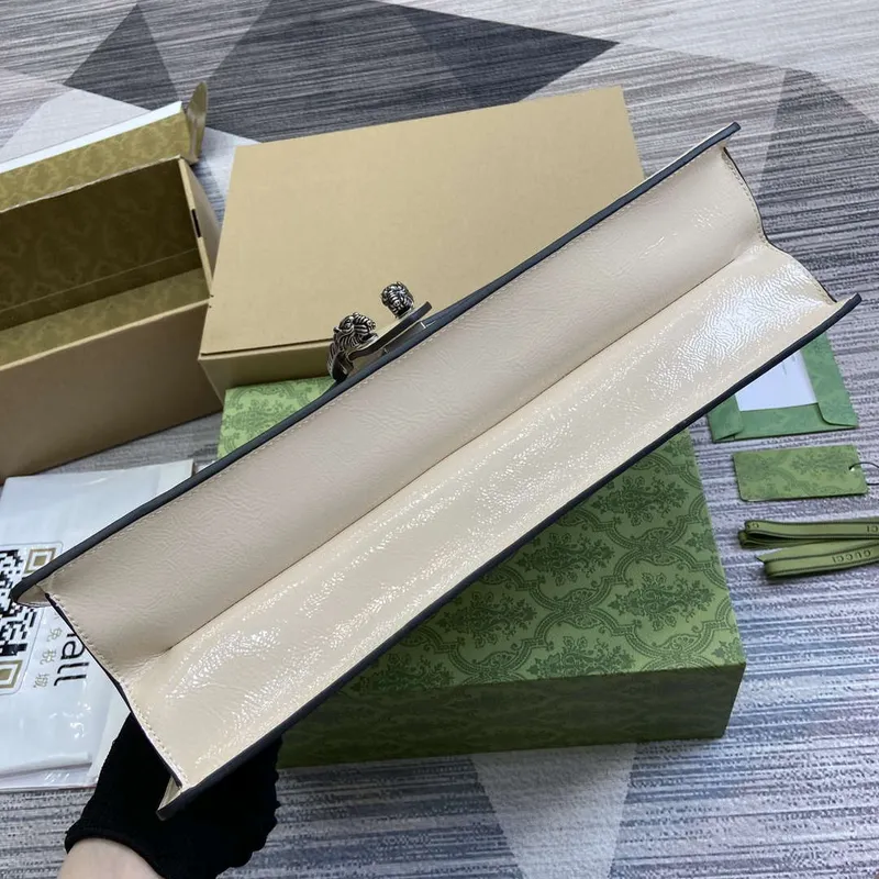 Gucci 795003 Dionysus large shoulder bag Light Gray