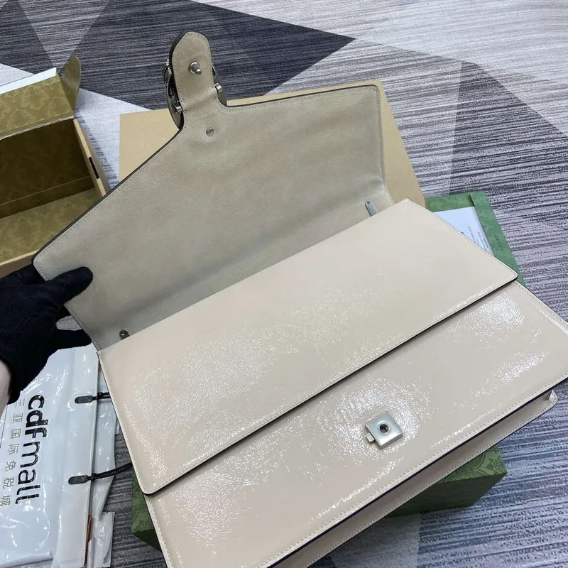 Gucci 795003 Dionysus large shoulder bag Light Gray