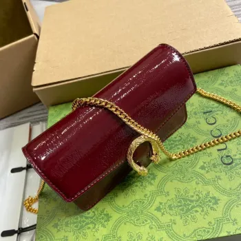Gucci 7953680AAA86207 Dionysus super mini bag Wine Red
