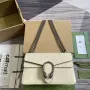 Gucci 795005 GG Dionysus small shoulder bag Light Gray patent leather logo