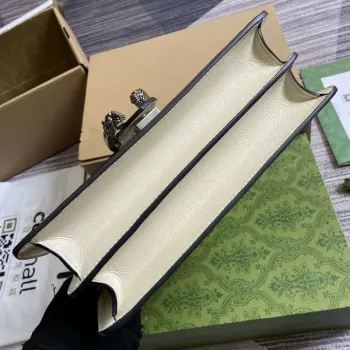 Gucci 795005 GG Dionysus small shoulder bag Light Gray patent leather logo