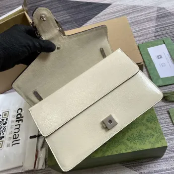 Gucci 795005 GG Dionysus small shoulder bag Light Gray patent leather logo