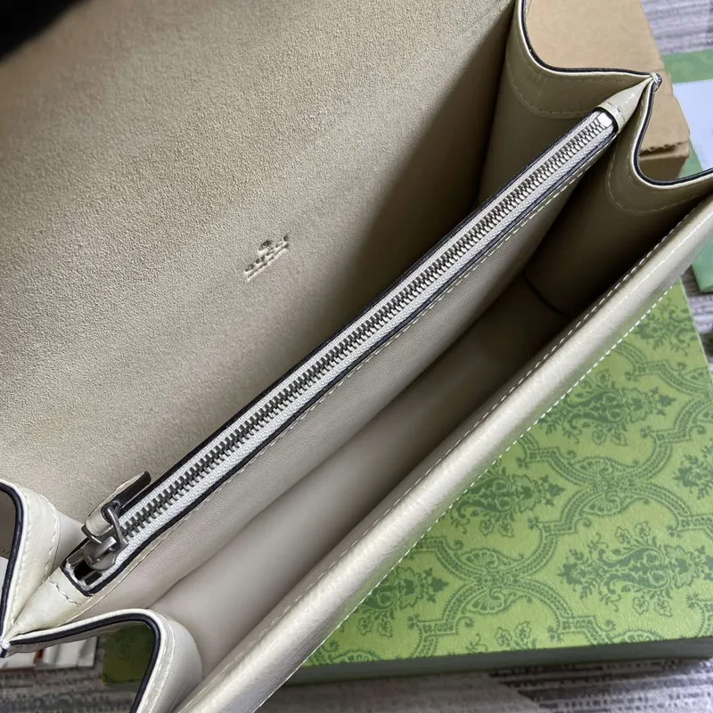 Gucci 795005 GG Dionysus small shoulder bag Light Gray patent leather logo