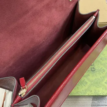Gucci 795005 GG Dionysus small shoulder bag Wine Red patent leather
