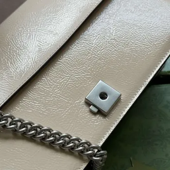 Gucci 795005 GG Dionysus small shoulder bag Light grey patent leather
