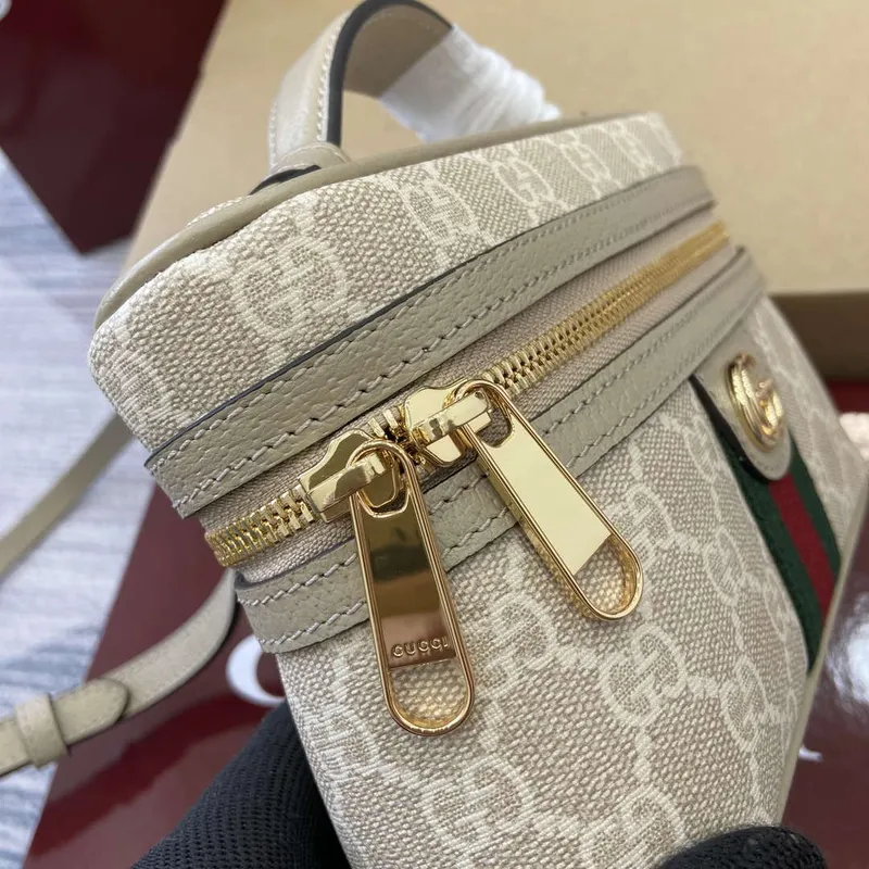 Gucci 816357 Ophidia Super Mini Shoulder Bag Oatmeal