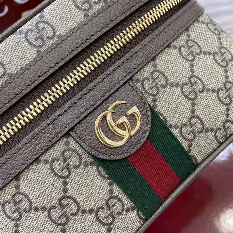 Gucci 816357 Ophidia Super Mini Shoulder Bag Brown