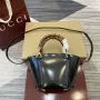Gucci 805832 Mini Bamboo Top Handle Tote Bag Black