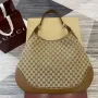 Gucci 815924 Gucci B Medium Shoulder Bag Brown leather trim