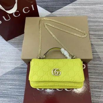 Gucci 806017 GG Milano Mini Top Handle Bag Emerald Green GG puffy leather