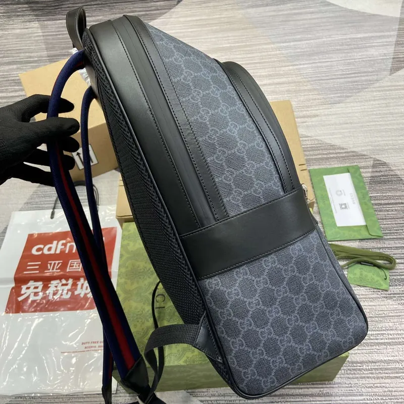 Gucci 771158 GG Supreme Canvas Backpack Black