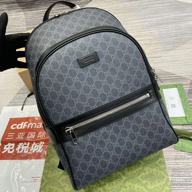 Gucci 771158 GG Supreme Canvas Backpack Black