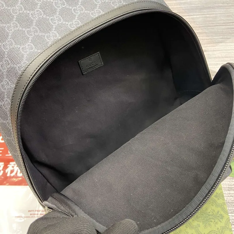Gucci 771158 GG Supreme Canvas Backpack Black