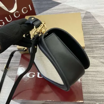 Gucci 815714 Gucci Blondie Small Top Handle Bag Black leather trim